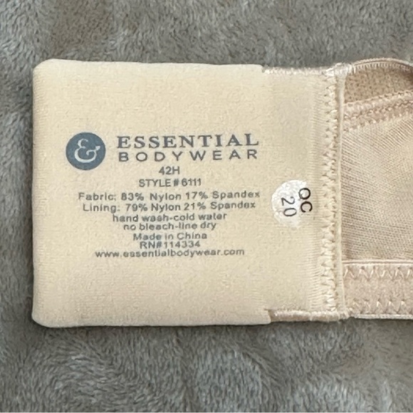 Essential Bodywear Abbie Everyday T-Shirt Bra Buff Beige #6111 Size 42H NWT - Picture 5 of 5